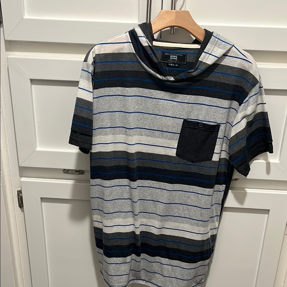 Gray and Blue Short Sleeve Tees